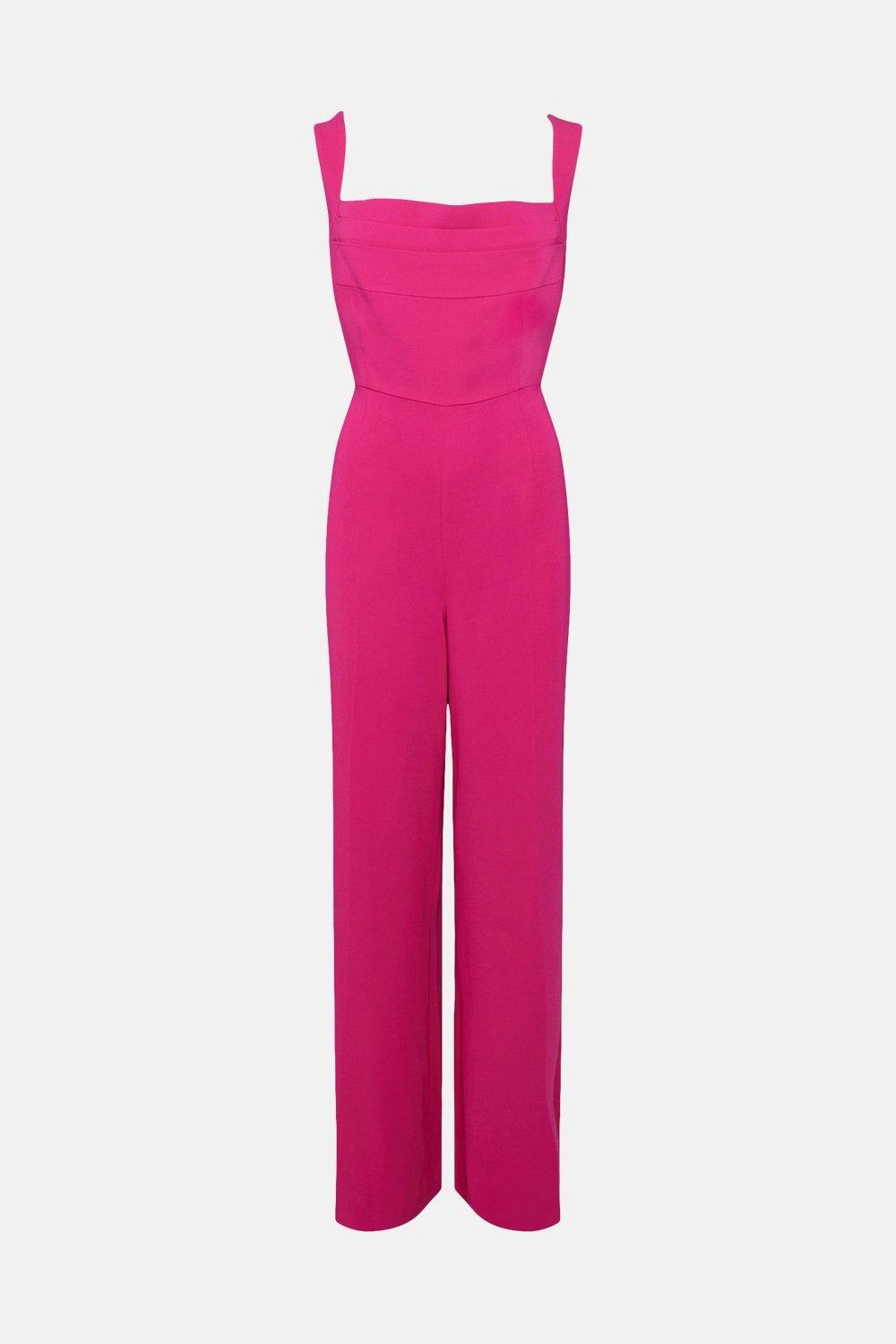 Interpretatief walgelijk bundel Premium Pleat Front Wide Leg Jumpsuit Hot Pink | Coast Womens Occasion  Jumpsuits > Seminole Quartet